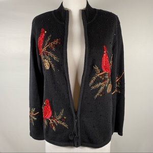 Heirloom Collectibles Red Cardinal Christmas Collection Sweater